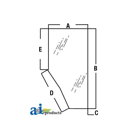 A & I Products Glass, Door (RH) 63" x35.5" x5" A-3G710-70670